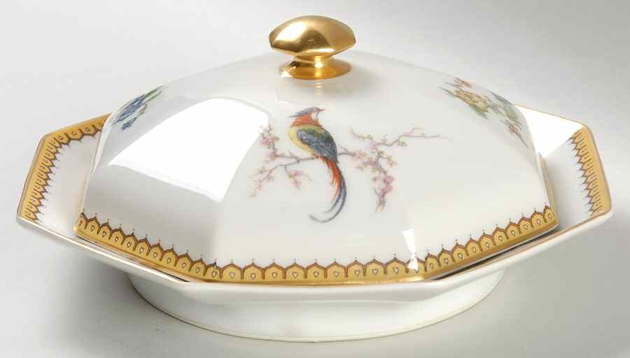 Eden Round Covered Butter with Strainer by Haviland-1