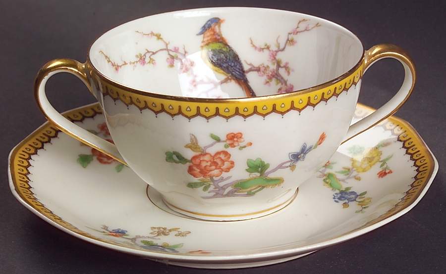 Eden Flat Bouillon Cup & Saucer by Haviland-1