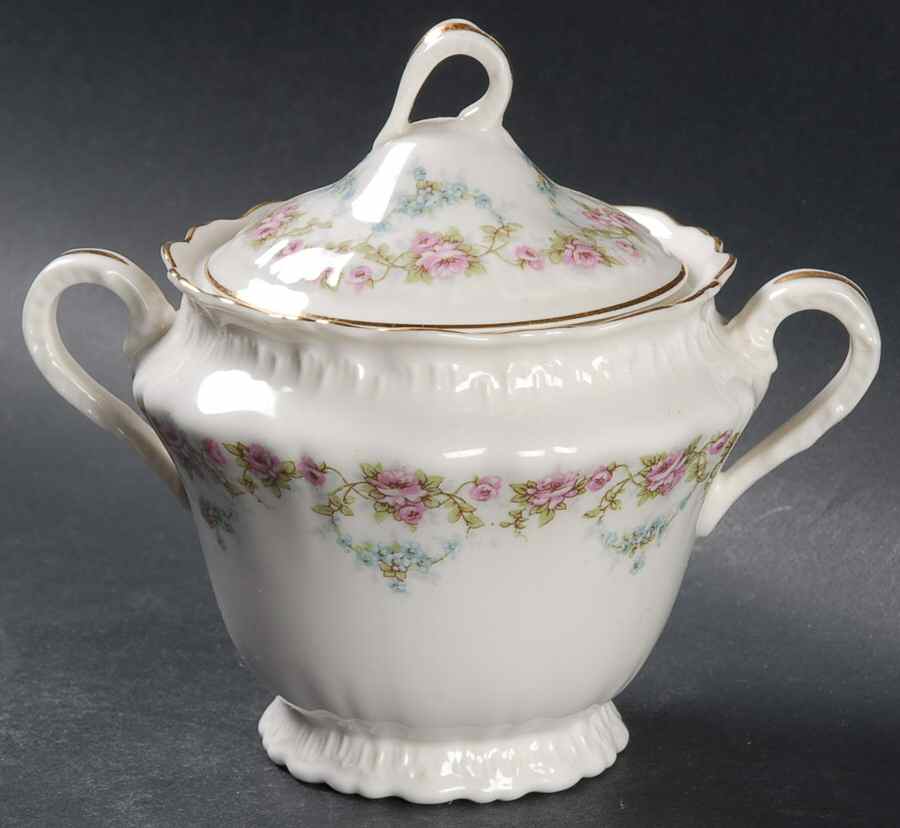 Elaine Sugar Bowl & Lid by Haviland-1