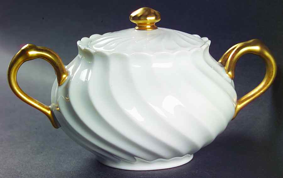 Elegance (Torse Blank) Sugar Bowl & Lid by Haviland-1
