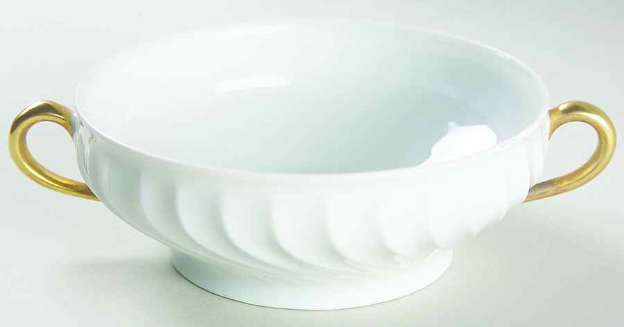 Elegance (Torse Blank) Flat Cream Soup Bowl by Haviland-1