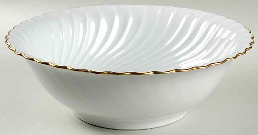 Elegance (Torse Blank) 10" Large Salad Serving Bowl by Haviland-1