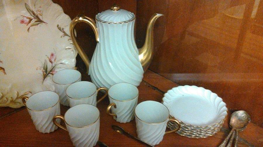 Elegance (Torse Blank) Flat Cup & Saucer Set by Haviland-1