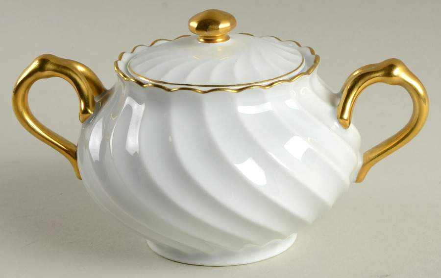 Elegance (Torse Blank) Sugar Bowl & Lid by Haviland-1