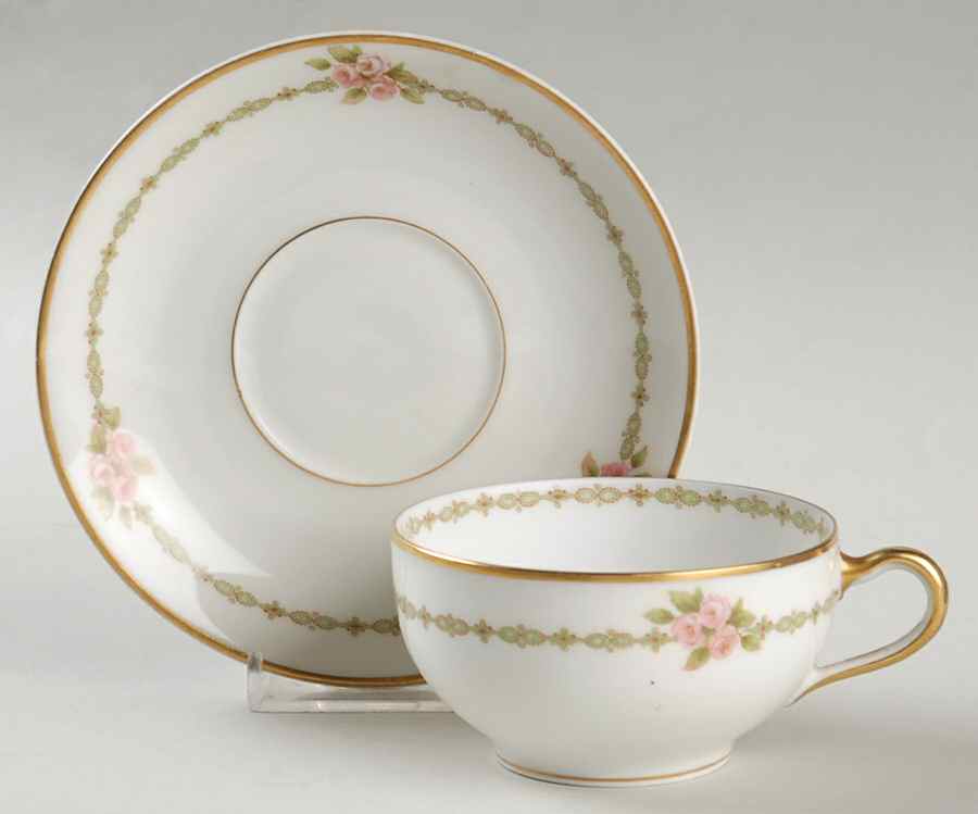 Elizabeth Flat Cup & Saucer Set by Haviland-1