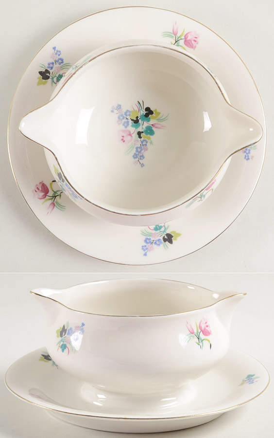 Ellwood Gravy Boat with Attached Underplate by Haviland-1