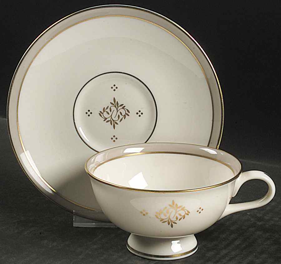 Elysee Footed Cup & Saucer Set by Haviland-1
