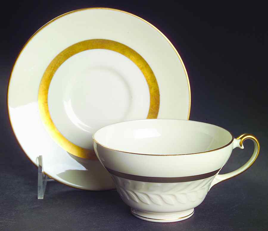 Embassy Footed Cup & Saucer Set by Haviland-1