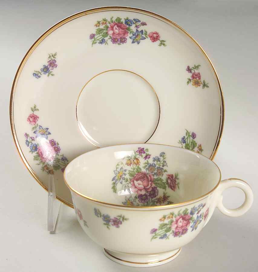 Empress Footed Cup & Saucer Set by Haviland-1