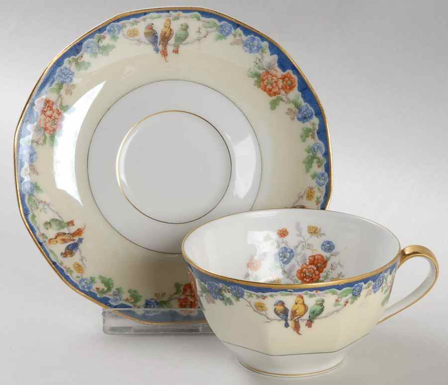 Enchantment (Birds) Flat Cup & Saucer Set by Haviland-1