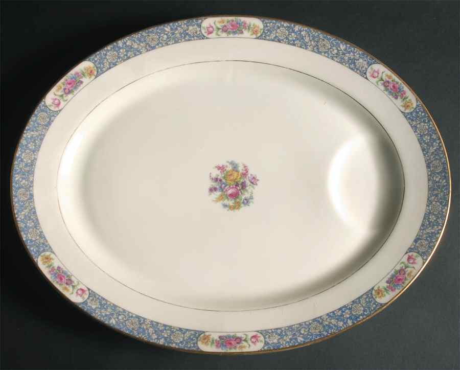 Enchantment (Floral) 15" Oval Serving Platter by Haviland-1