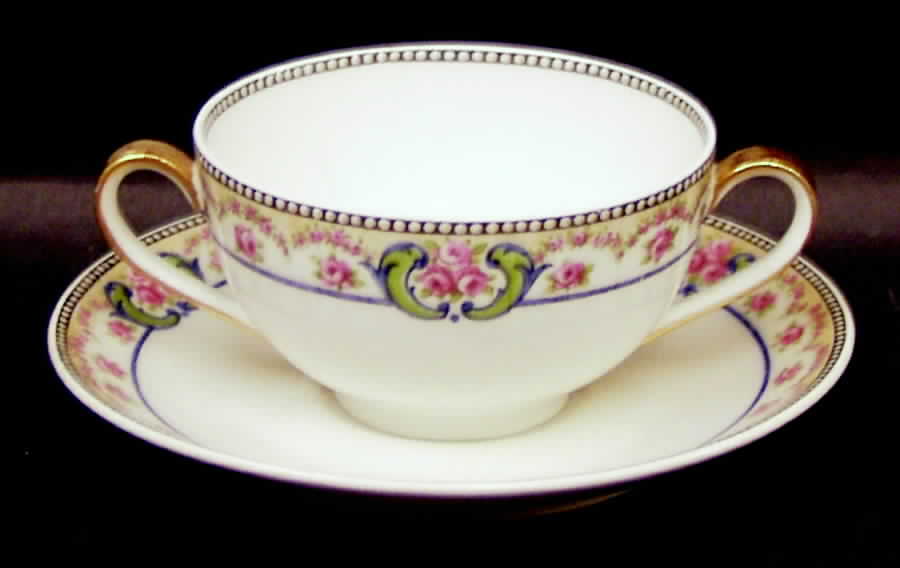 Essex Flat Bouillon Cup & Saucer by Haviland-1