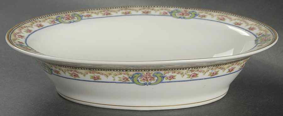 Essex (Gold Trim) 9" Oval Vegetable Bowl by Haviland-1