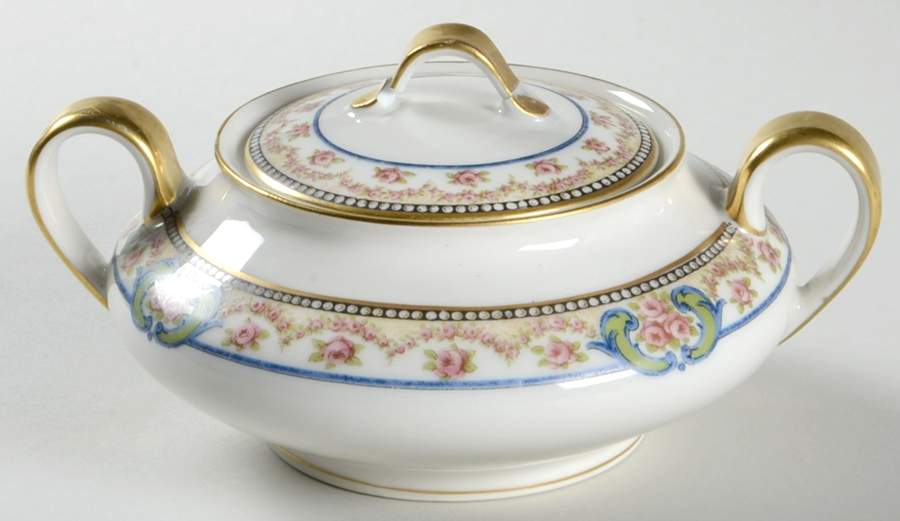 Essex (Gold Trim) Sugar Bowl & Lid by Haviland-1