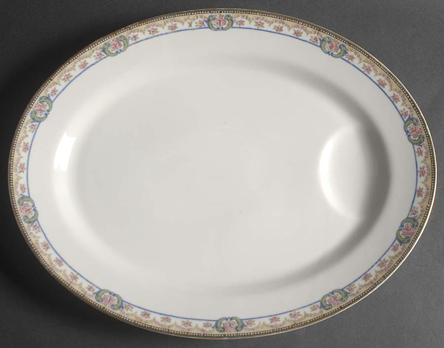 Essex (Gold Trim) 16" Oval Serving Platter by Haviland-1