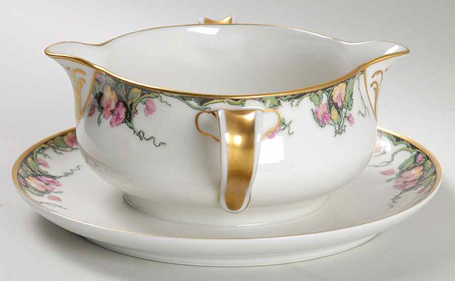 Esther Gravy Boat with Attached Underplate by Haviland-1