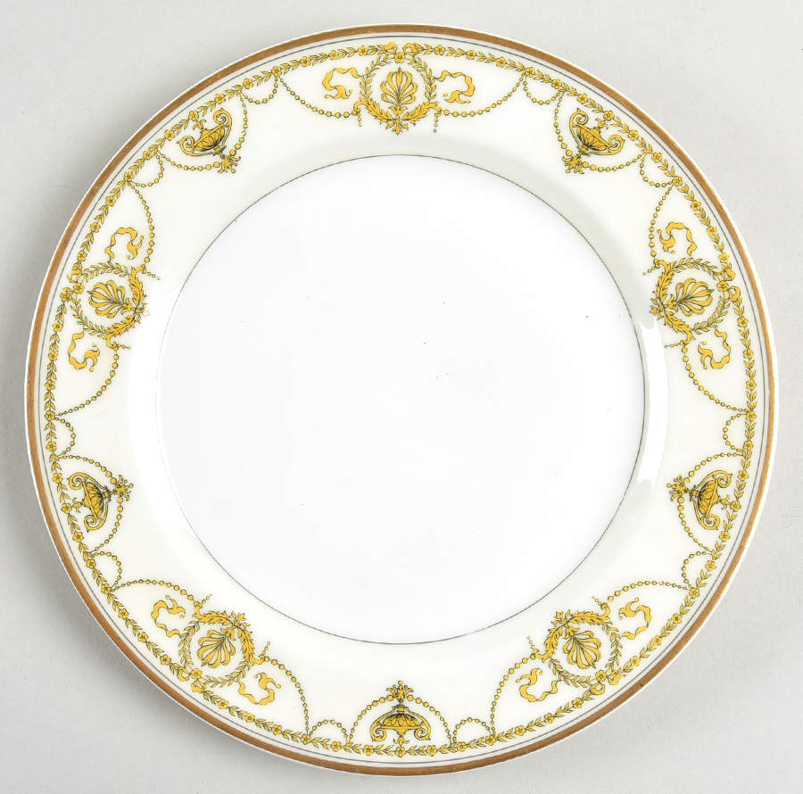 Eugenie (Black Laurel & Swags) Salad Plate by Haviland-1