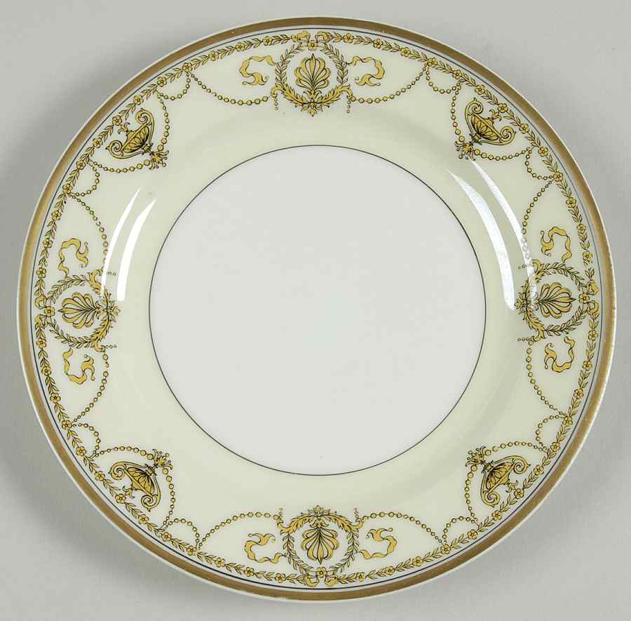 Eugenie (Black Laurel & Swags) Bread & Butter Plate by Haviland-1