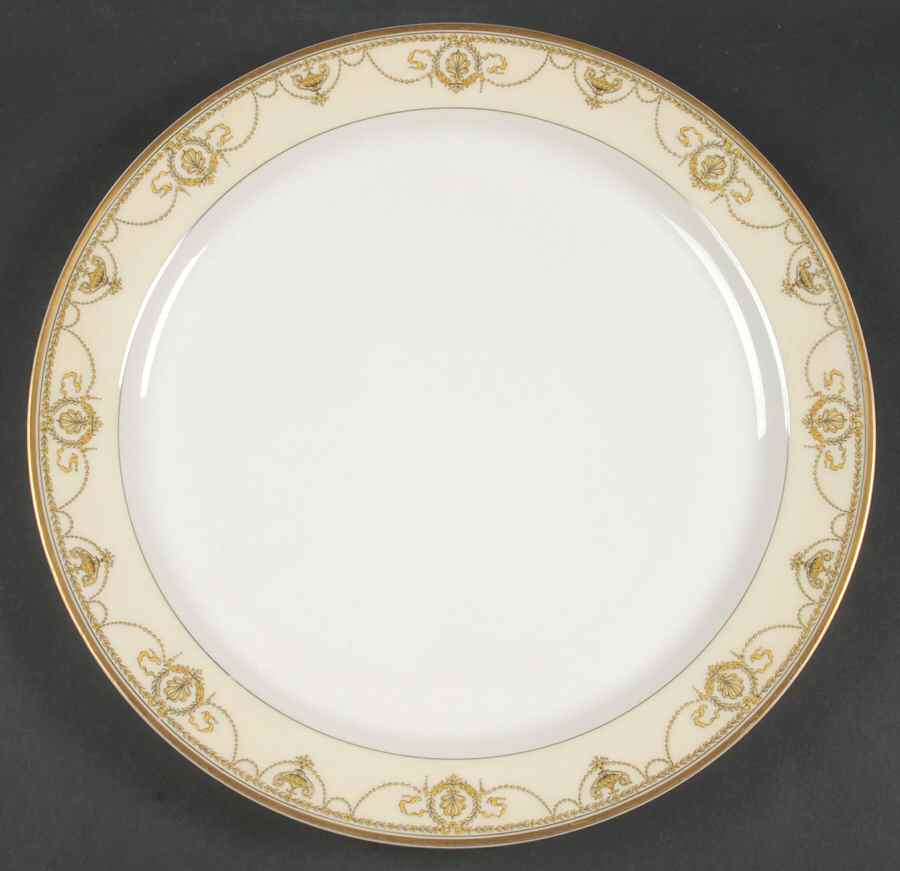 Eugenie (Black Laurel & Swags) 12" Chop Plate (Round Platter) by Haviland-1