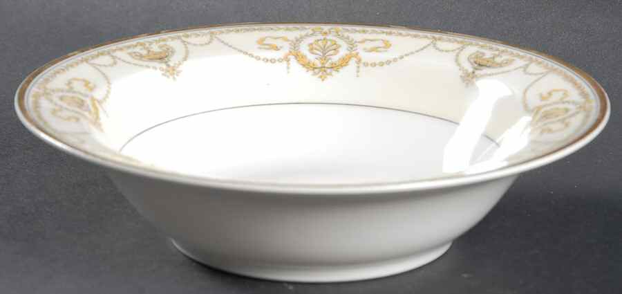 Eugenie (Black Laurel & Swags) Rim Cereal Bowl by Haviland-1