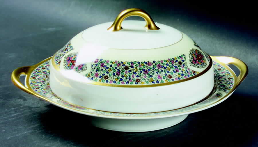 Fantaisie Round Covered Butter by Haviland-1