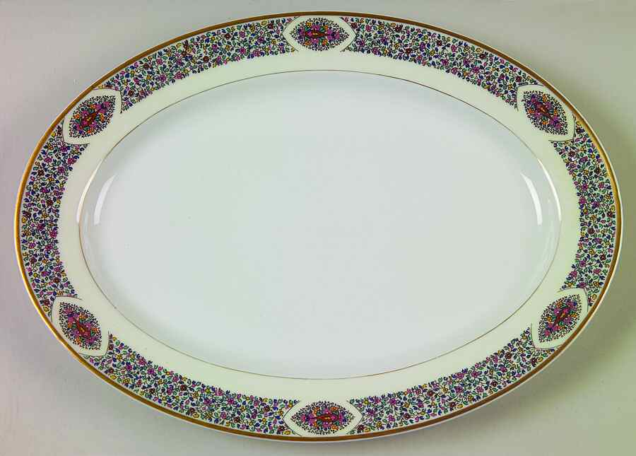 Fantaisie 13" Oval Serving Platter by Haviland-1