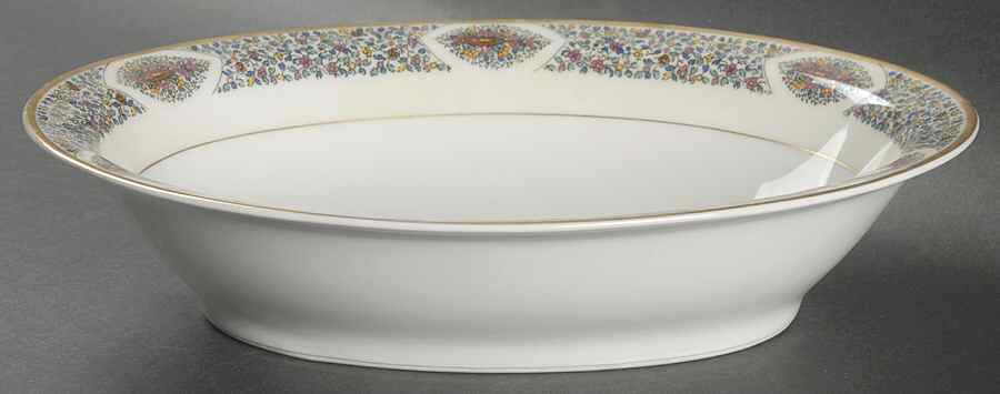 Fantaisie 10" Oval Vegetable Bowl by Haviland-1
