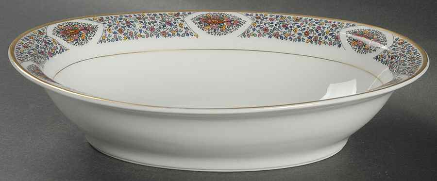 Fantaisie 9" Oval Vegetable Bowl by Haviland-1