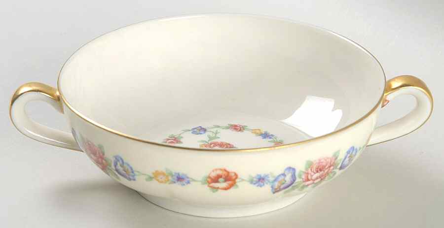 Ferrand Flat Cream Soup Bowl by Haviland-1