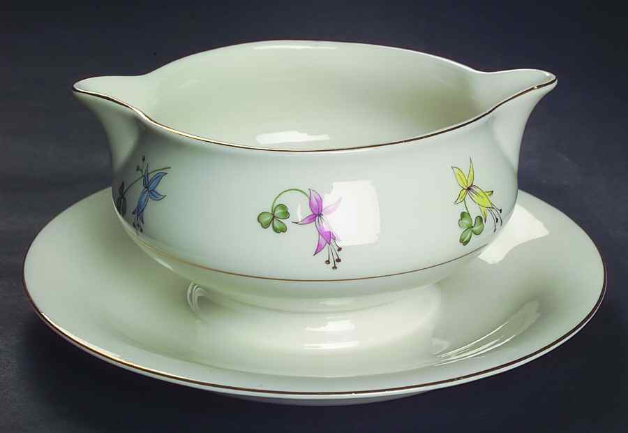 Festival Gravy Boat with Attached Underplate by Haviland-1