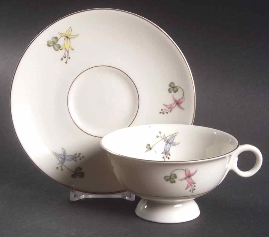 Festival Footed Cup & Saucer Set by Haviland-1