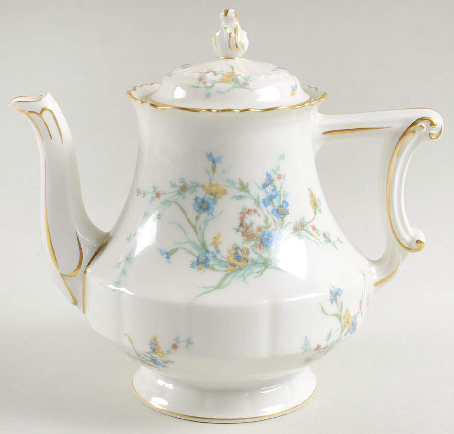 Fleurette (White, Newer) Teapot & Lid by Haviland-1
