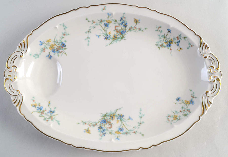 Fleurette (White, Newer) 16" Oval Serving Platter by Haviland-1