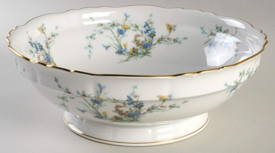 Fleurette (White, Newer) 10" Round Vegetable Bowl by Haviland-1