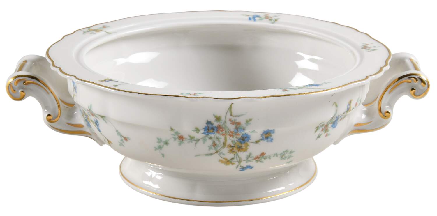 Fleurette (White, Newer) Round Vegetable No Lid by Haviland-1