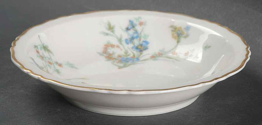 Fleurette (White, Newer) Rim Fruit/Dessert (Sauce) Bowl by Haviland-1
