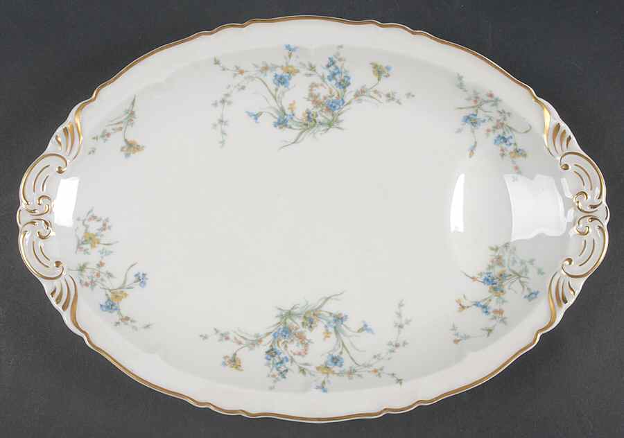 Fleurette (White, Newer) 13" Oval Serving Platter by Haviland-1