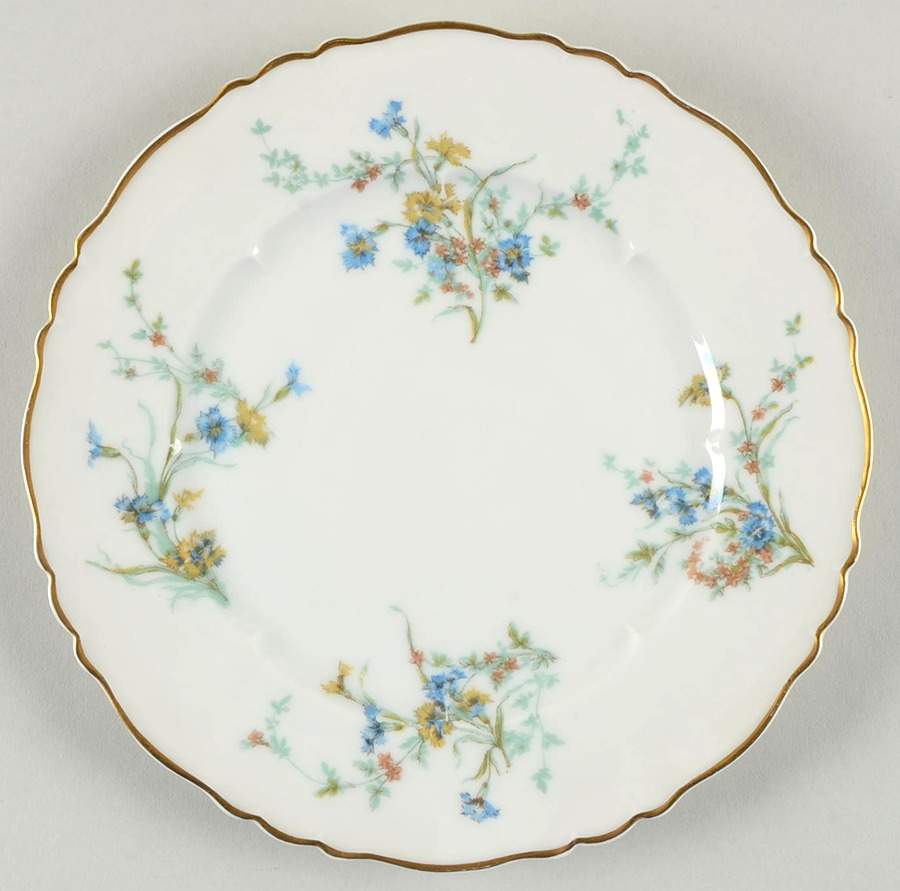 Fleurette (White, Newer) Salad Plate by Haviland-1