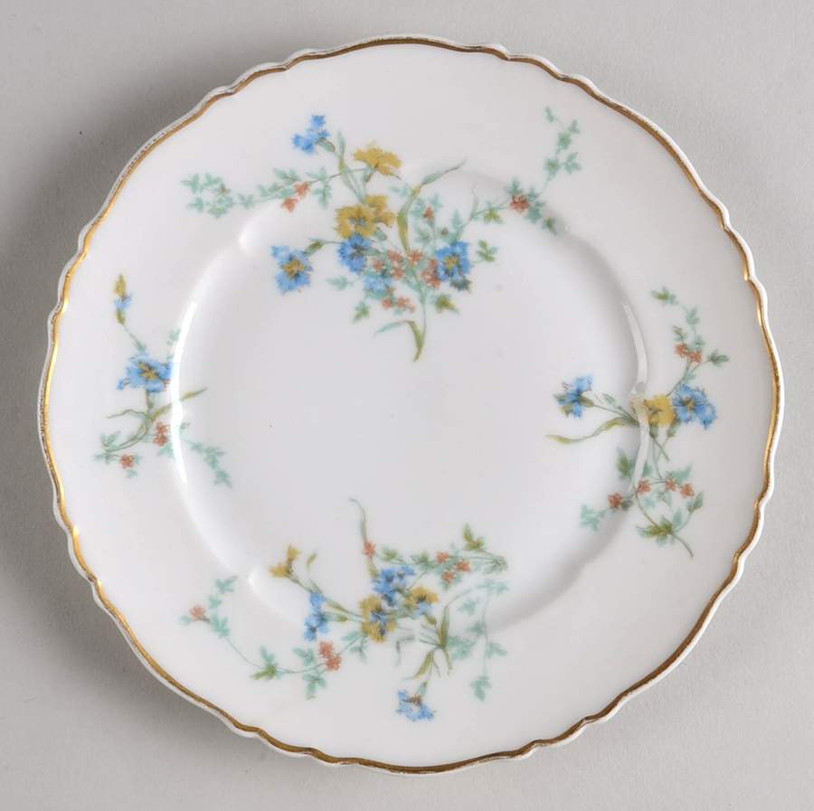 Fleurette (White, Newer) Bread & Butter Plate by Haviland-1