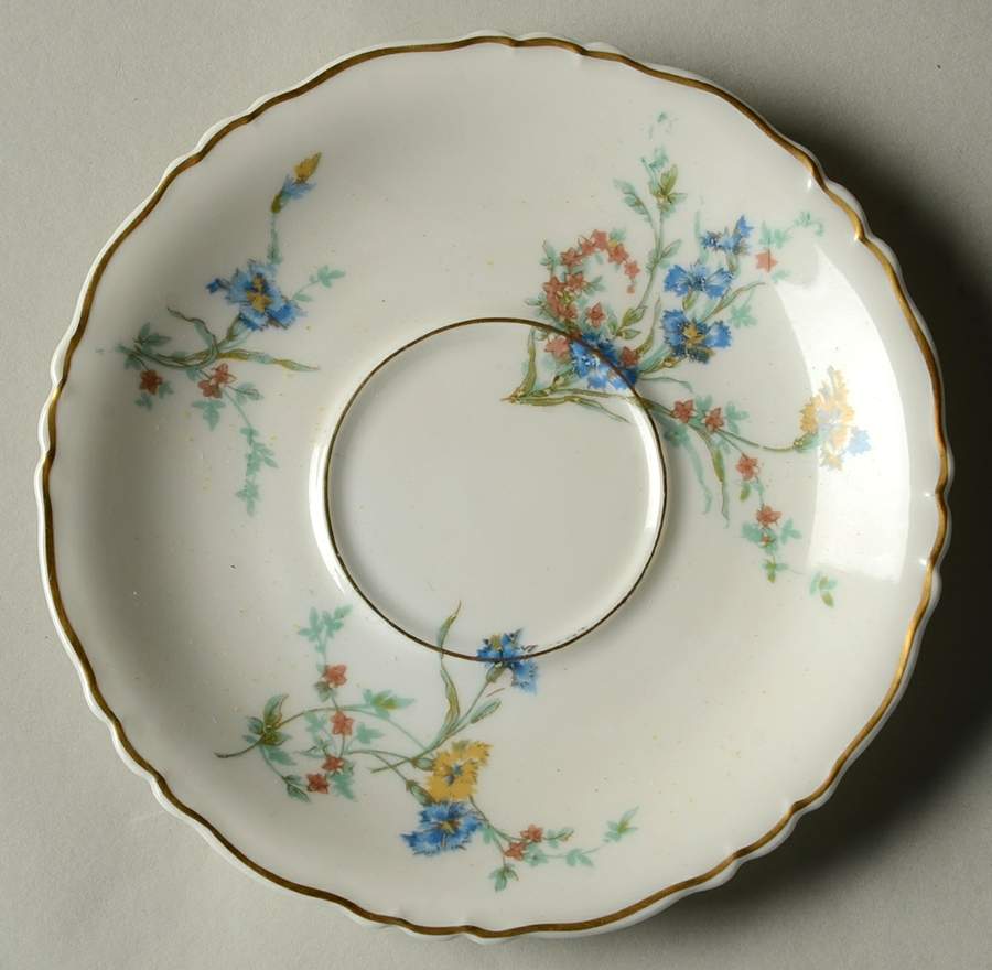 Fleurette (White, Newer) Saucer for Demitasse Cup by Haviland-1