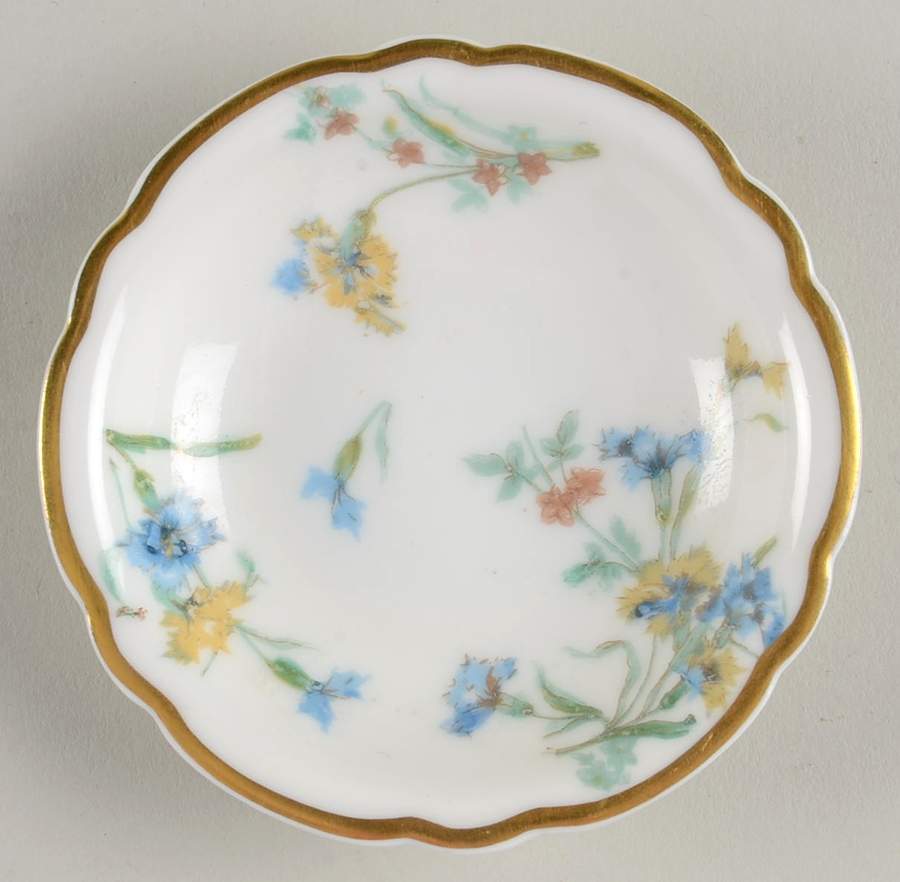 Fleurette (White, Newer) Butter Pat by Haviland-1