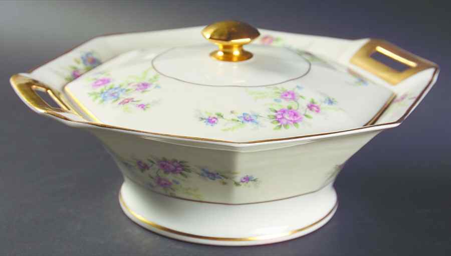 Fleurette (Cream, Older) Round Covered Vegetable by Haviland-1