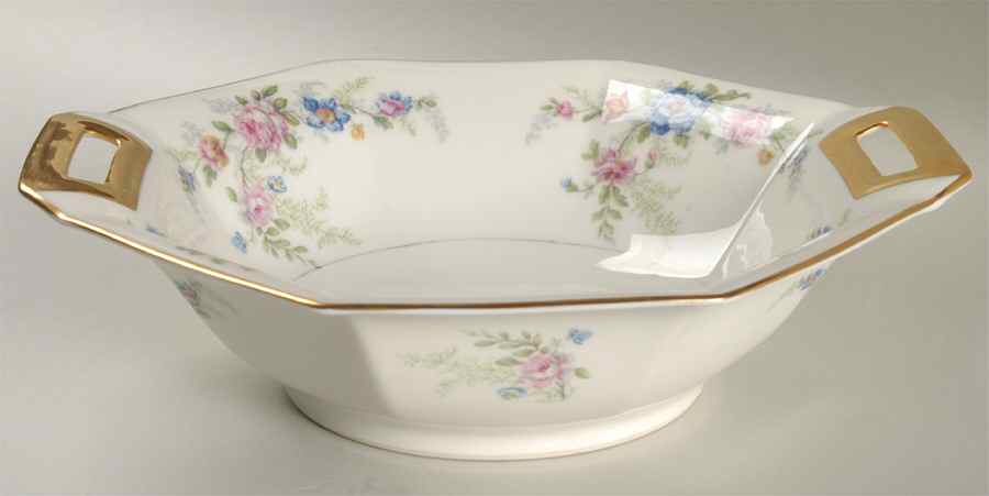 Fleurette (Cream, Older) 10" Round Vegetable Bowl by Haviland-1