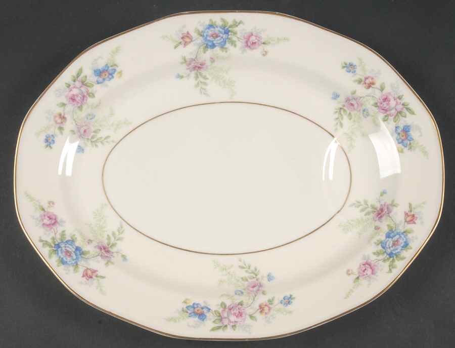 Fleurette (Cream, Older) 13" Oval Serving Platter by Haviland-1