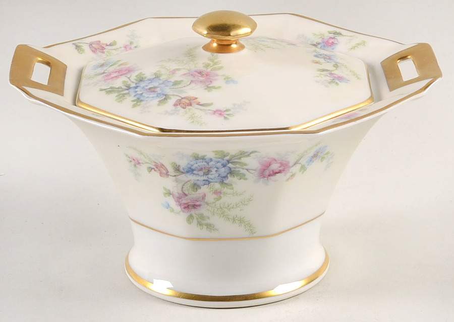 Fleurette (Cream, Older) Sugar Bowl & Lid by Haviland-1