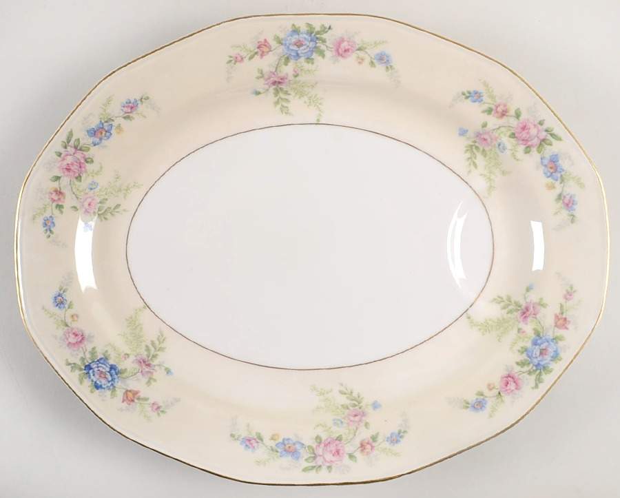 Fleurette (Cream, Older) 15" Oval Serving Platter by Haviland-1