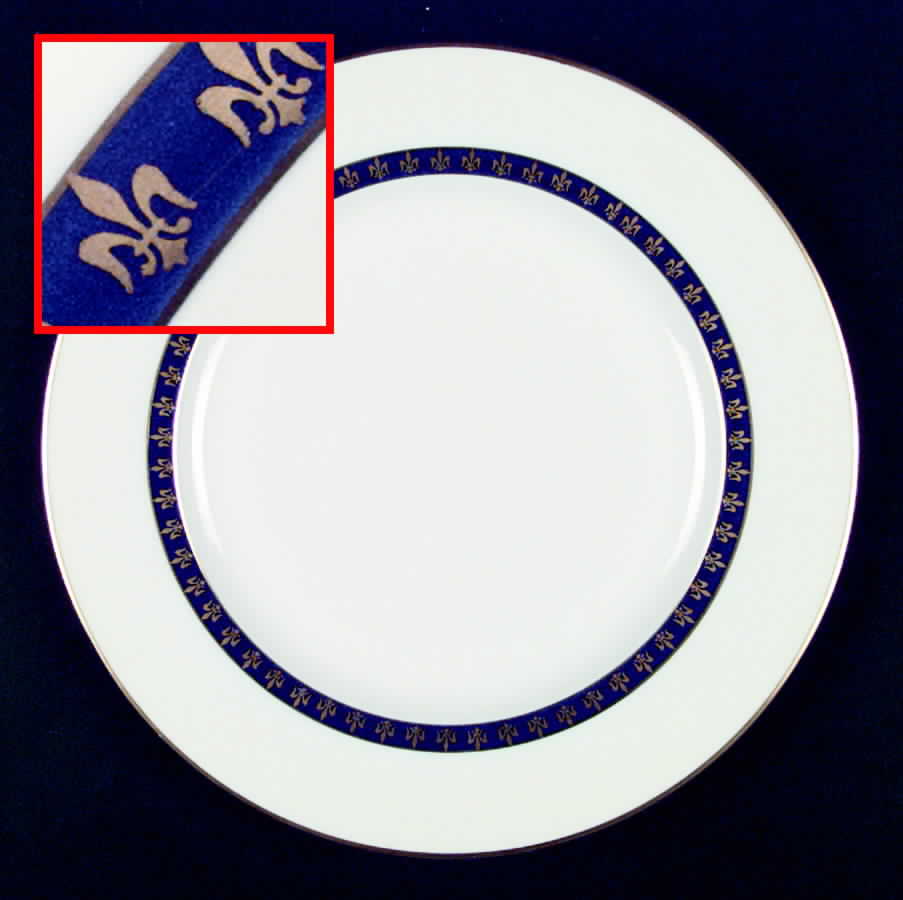 Fleur De Lis Cobalt Blue Dinner Plate by Haviland-1