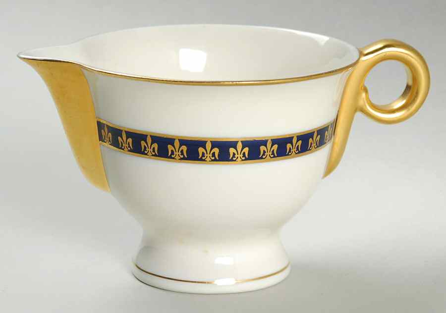 Fleur De Lis Cobalt Blue Creamer by Haviland-1