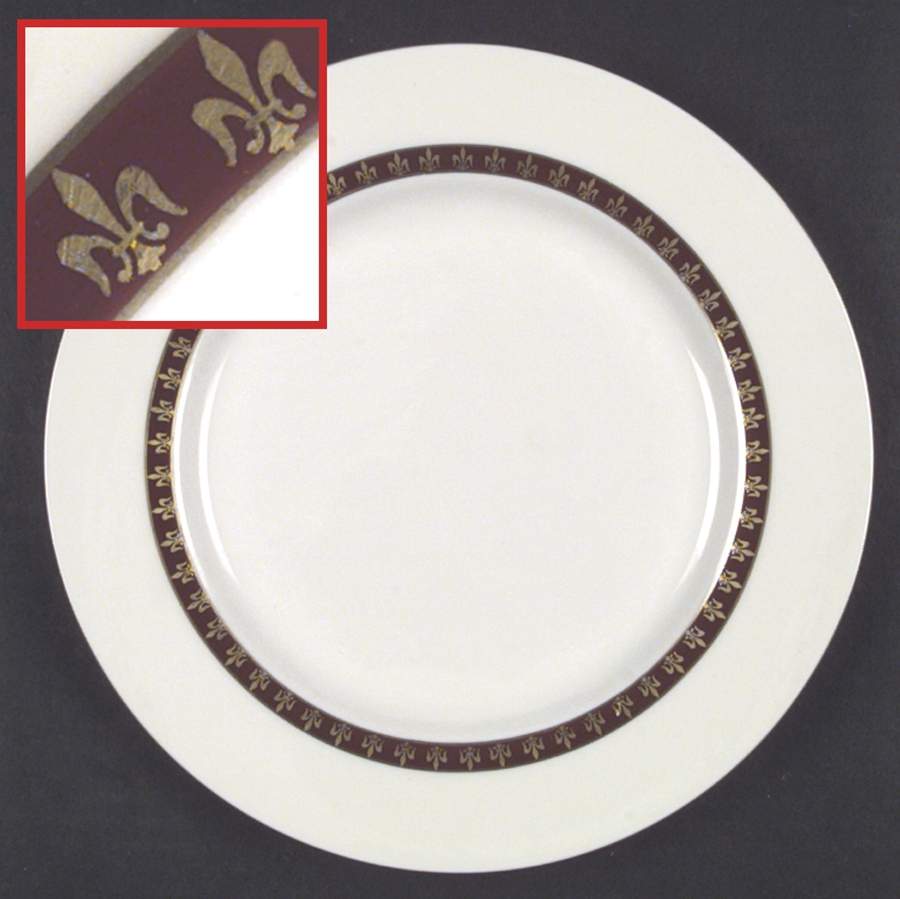 Fleur De Lis Red Dinner Plate by Haviland-1