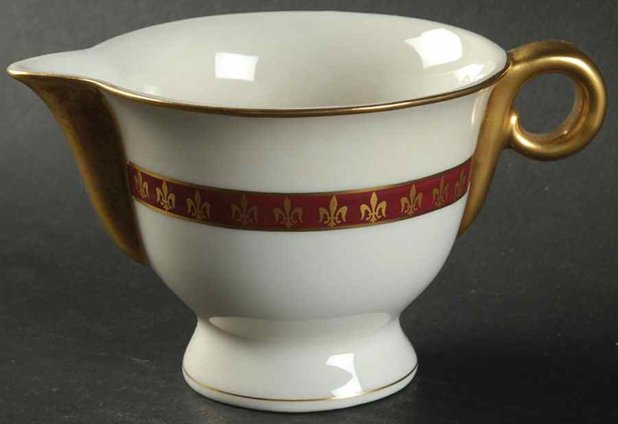 Fleur De Lis Red Creamer by Haviland-1